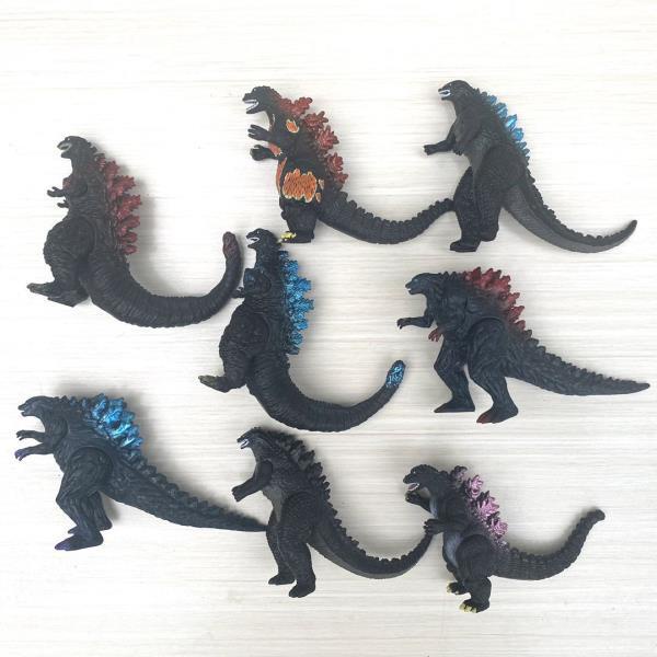 (Hàng Có Sẵn) Mô Hình Đồ Chơi Godzilla king Hoa Sen Đỏ Hình Khủng Long Ghidorah Ba Đầu Keo Mềm