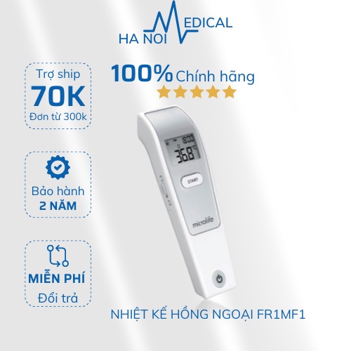 NHIỆT KẾ ĐIỆN TỬ HỒNG NGOẠI đo trán FR1MF1 Microlife Thụy sĩ đo 1 giây - Nhiệt kế đo sữa - Bào hành 2 năm