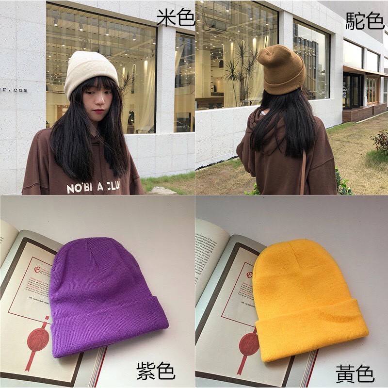 [Chuyên Sỉ] Mũ Len Beanie Cá Tính - Nón Len Trơn Hàn Quốc Thời Trang Hàng Xuất Hàn