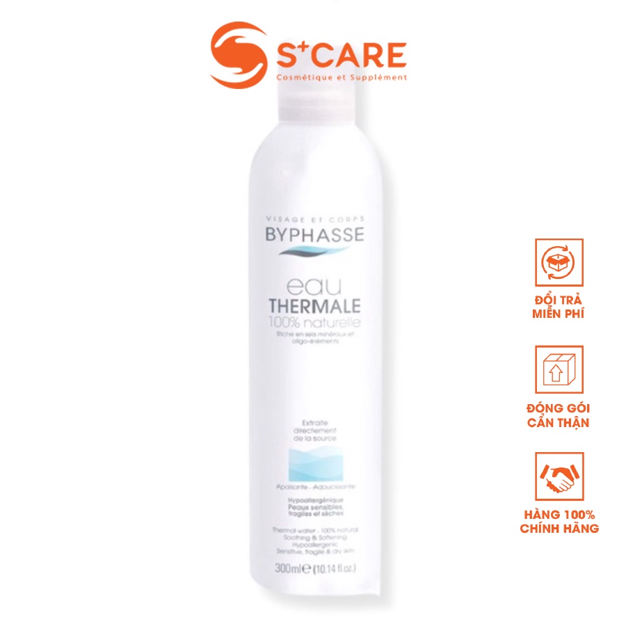Xịt Khoáng Byphasse Eau Thermale 100% Naturelle, Thành Phần Thiên Nhiên, Giữ Ẩm Cho Da, Bổ Sung Khoáng- S+CARE