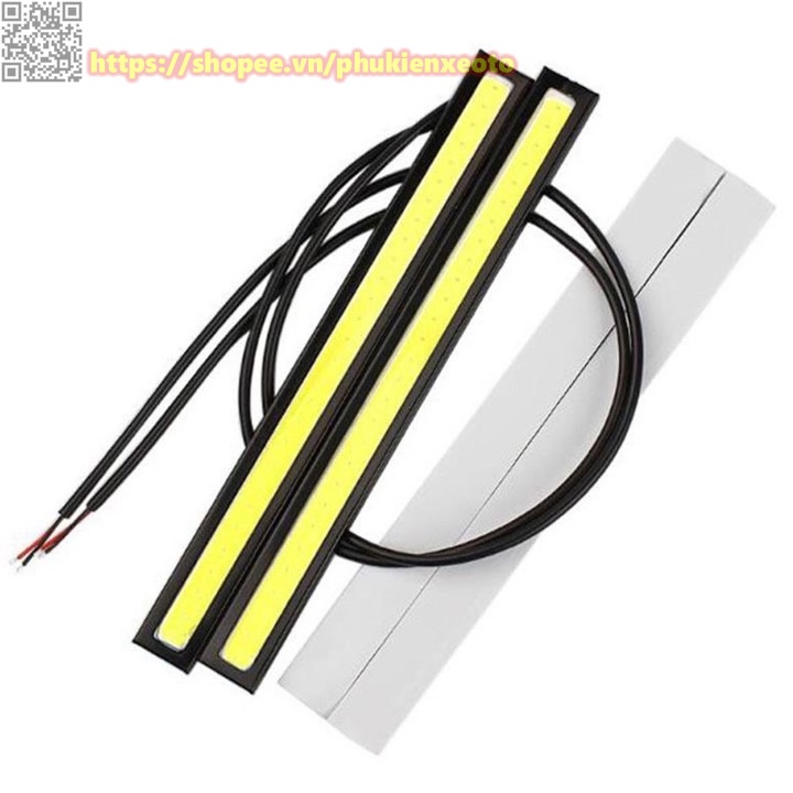 Đèn LED Sương Mù, Đèn Gầm, Chống Thấm Nước 17cm COB 12V Độ Ô Tô, Xe Máy