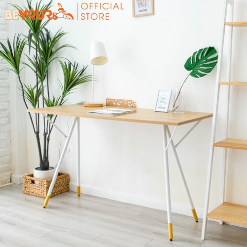 Bàn Làm Việc Gỗ Chân Sắt BEYOURs Simple Table Chắc Chắn Thông Minh - Dễ Dàng Lắp Ráp - Nội Thất Phòng Làm Việc