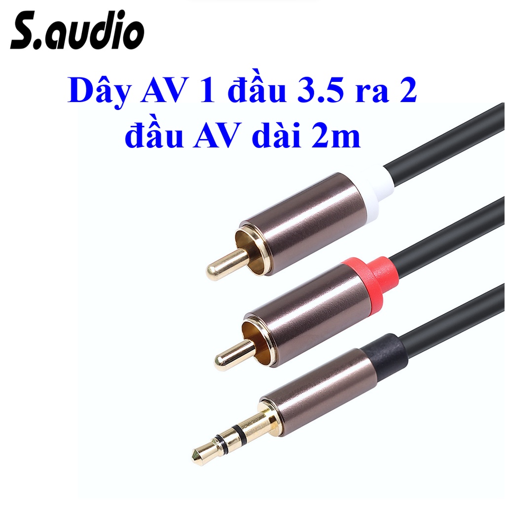 Dây Audio - Dây Kết Nối Âm Thanh Loa, Amply, Tivi, Dây AV Ra 3.5, Dây4 Đầu AV  - Dây AV
