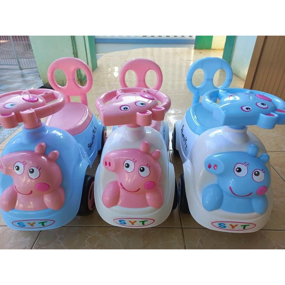 Xe chòi chân con heo ngộ nghĩnh có nhạc+còi cho bé từ 1-4 tuổi.BẢO HÀNH 1 NĂM