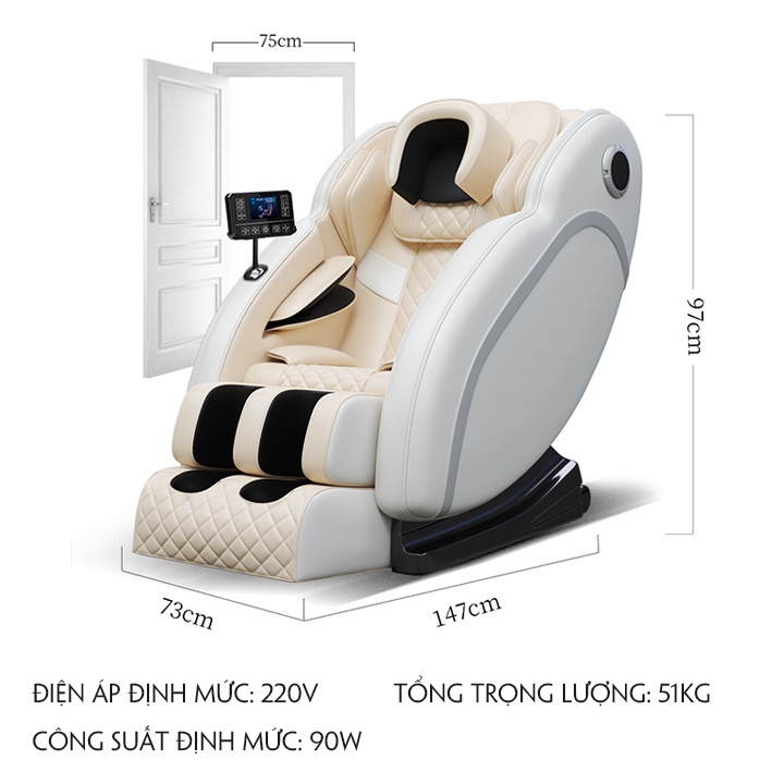 Ghế Mát xa Toàn Thân Cao Cấp Koresport M077, Máy Massage Toàn Thân Nhật Bản