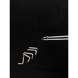 Khuyên mũi đá opal chân L [AnBodyPiercing]