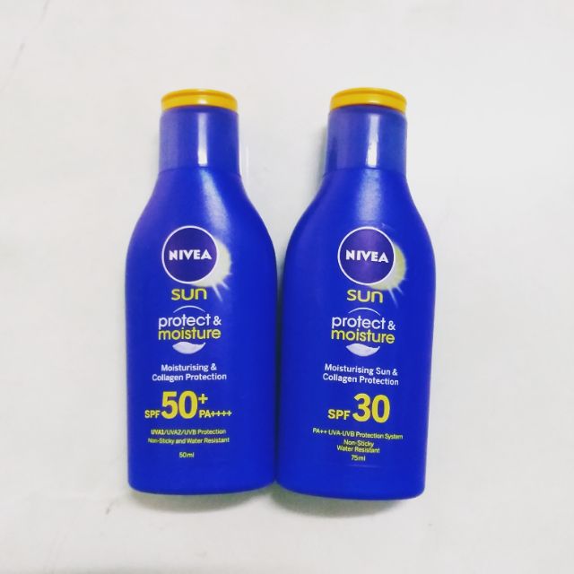 Sữa chống nắng và dưỡng ẩm da toàn thân Nivea SPF 50/PA++ và SPF 30 50ml