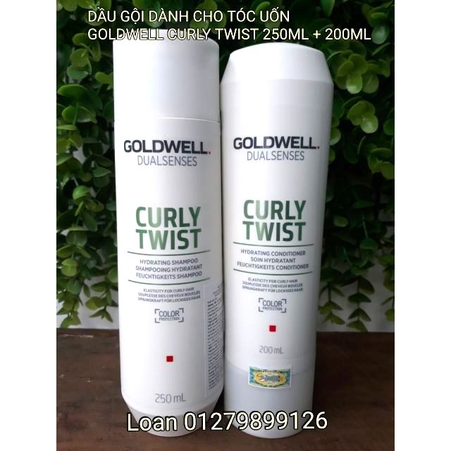 CẶP DẦU GỘI XẢ DƯỠNG XOĂN CHO TÓC UỐN GOLDWELL CURLY TWIST