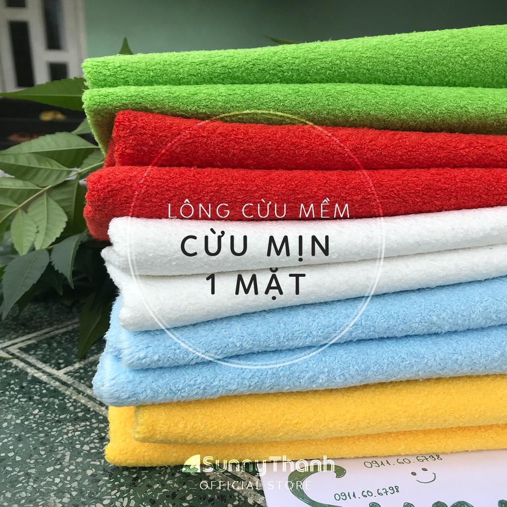 1mx1m6 CỪU mềm mịn - Vải lông cừu sale hạt mịn hồng trắng kem 1m xanh da trời pastel SunnyThanh