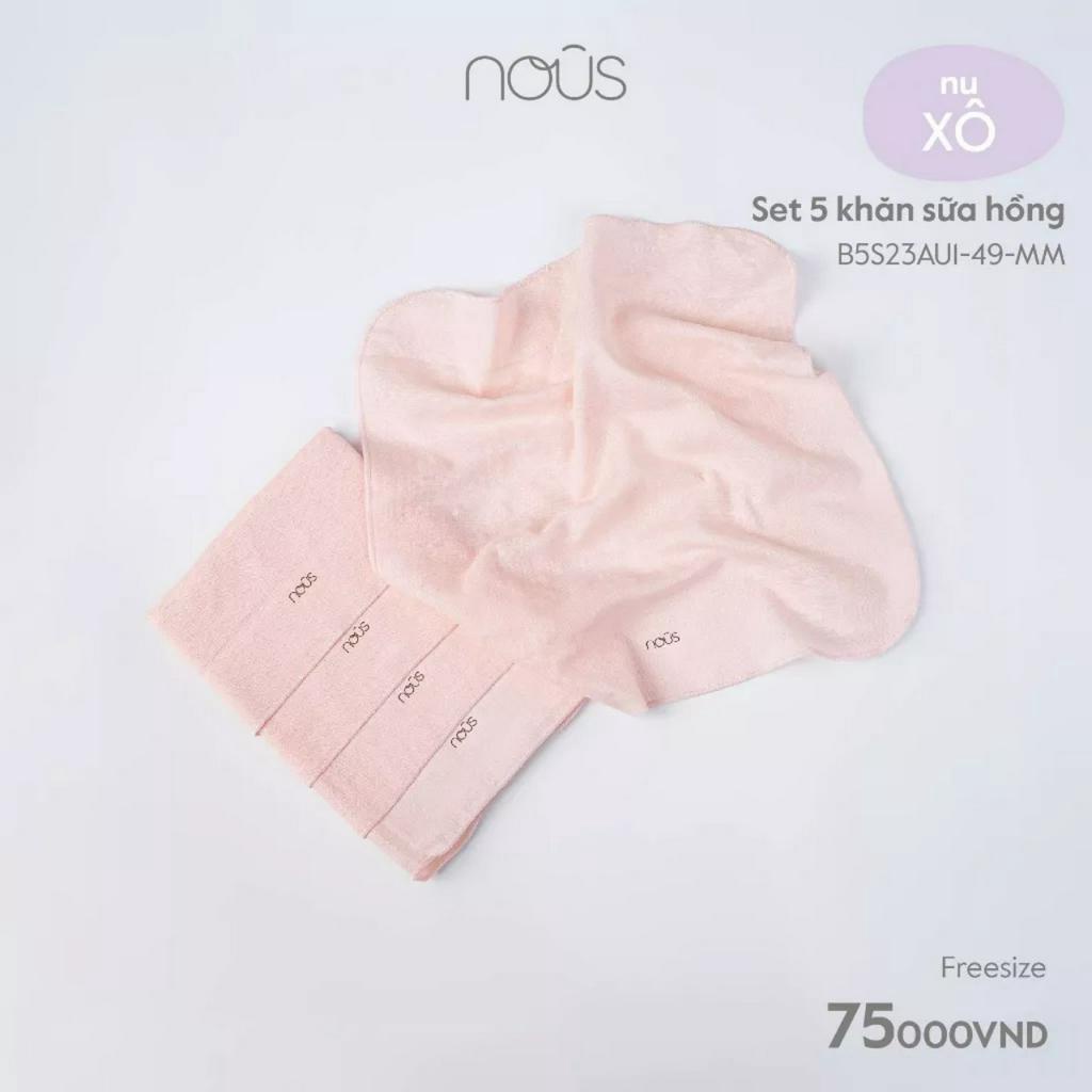 [CHÍNH HÃNG] Set 5 khăn sữa xô cho bé mềm mịn cao cấp họa tiết Nous