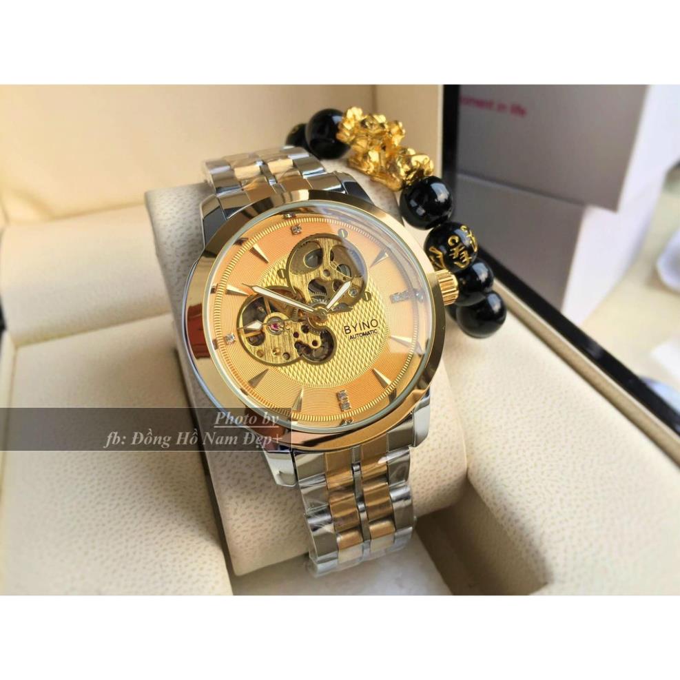 Đồng Hồ Cơ Nam Automatic Byino Chính Hãng- Đồng Hồ Nam Dây Kim Loại Chống Nước 5ATM Bảo Hành 24 Tháng Cho Xem Hàng | BigBuy360 - bigbuy360.vn