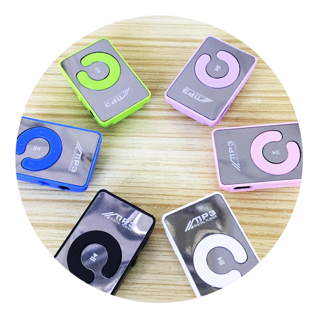 Ayeshaw Mini Mirror Clip MP3 Player Portable Fashion Sport USB Digital Music Player Micro SD TF Card