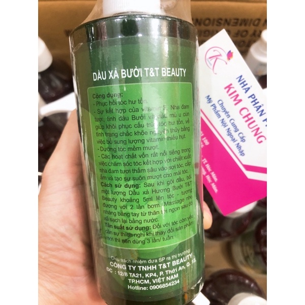 Combo dầu gội và dầu xả bưởi T&amp;T Beauty ngăn rụng và giúp phục hồi tóc chuyên sâu