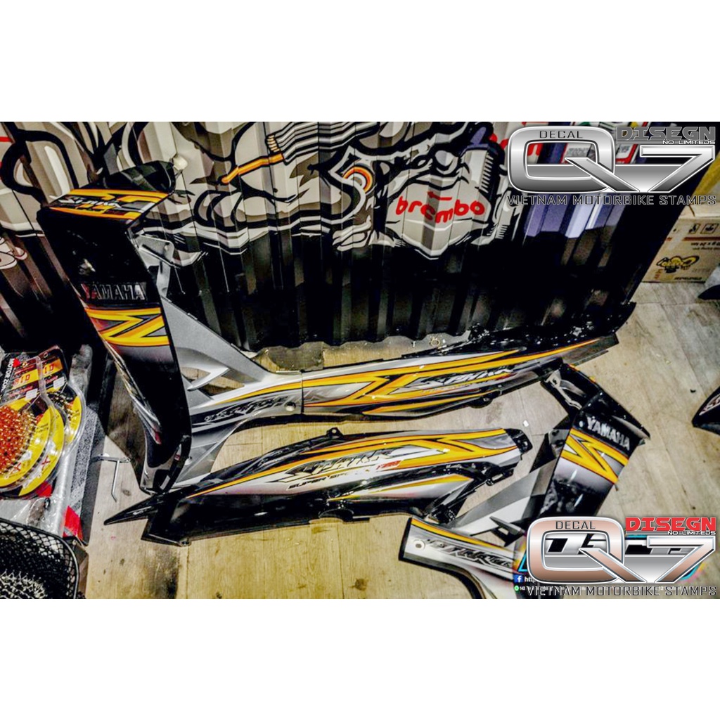 Tem Rời Sirius 110 Vàng Đen