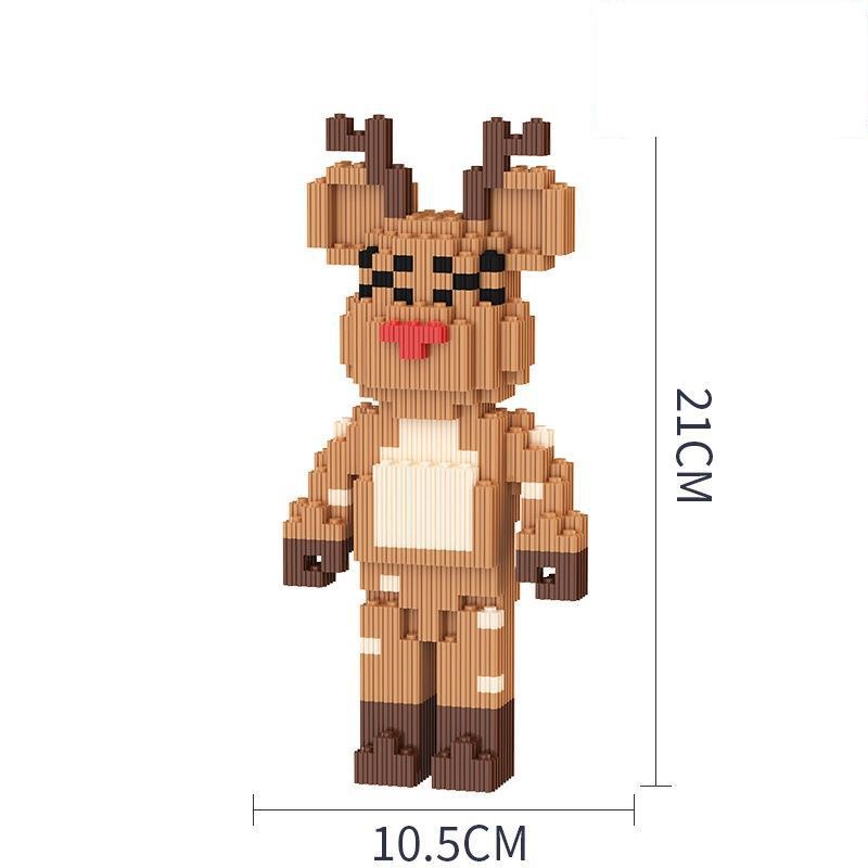 Đồ chơi lắp ráp mô hình gấu Bearbrick size trung cao19cm - Đồ chơi trí tuệ dành cho mọi lứa tuổi
