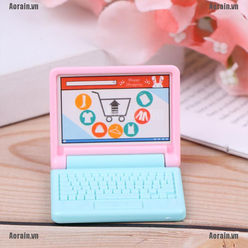 Mô Hình Đèn Và Máy Tính Xách Tay mini Sáng Tạo Cho Nhà Búp Bê