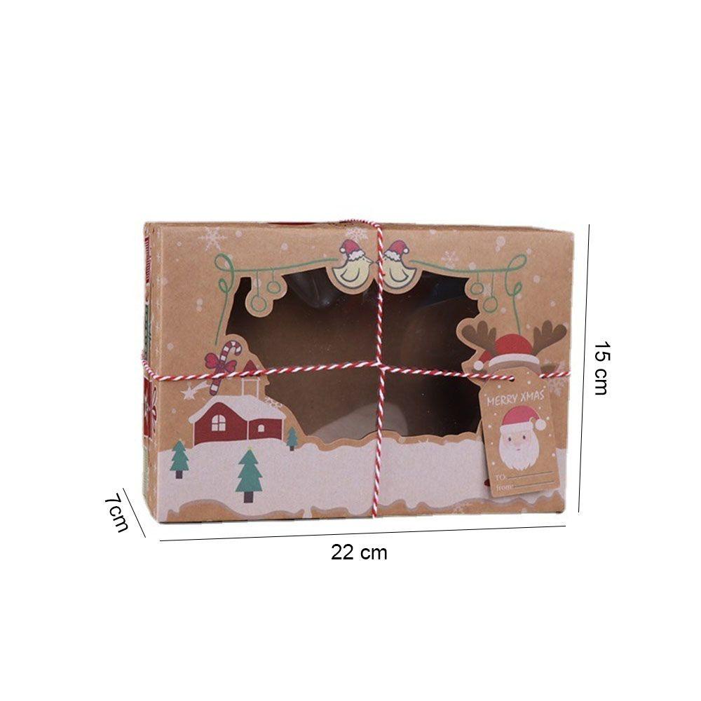 Set 4 / 12 Hộp Bánh Kẹo Phong Cách Giáng Sinh Xinh Xắn