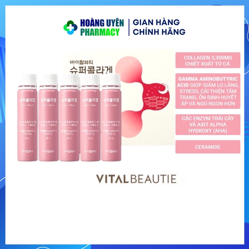 Super collagen Vital Beautie - nước uống bổ sung collagen và vitamin C (VB collagen/ Vitalbeautie)