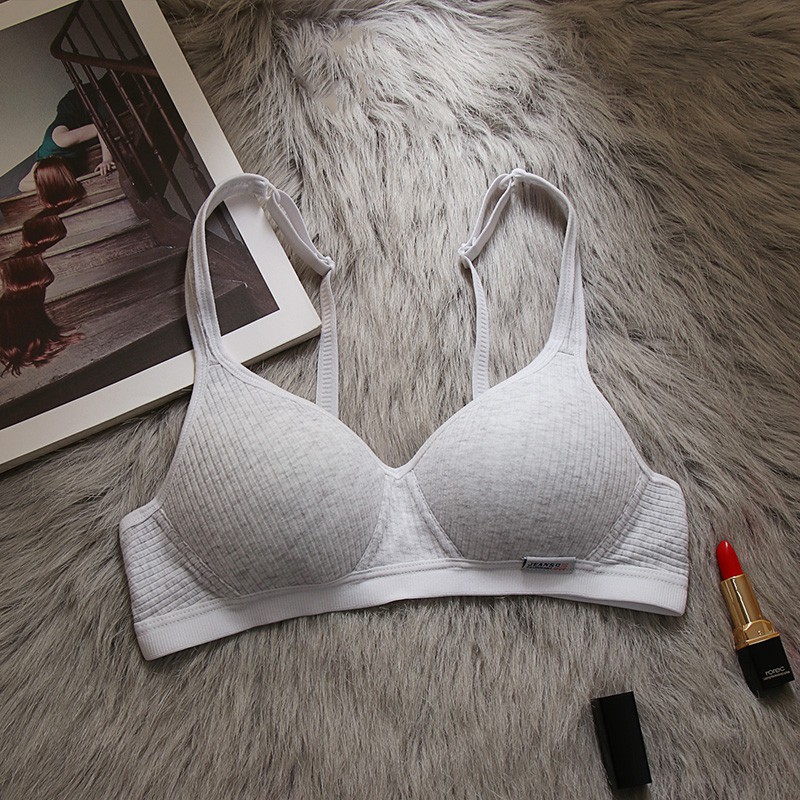 Áo ngực nữ sinh áo Bra cotton không gọng mút mỏng cài sau form gom nâng ngực | BigBuy360 - bigbuy360.vn