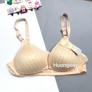 Áo ngực cho con bú mở cúc chấm bi MS558