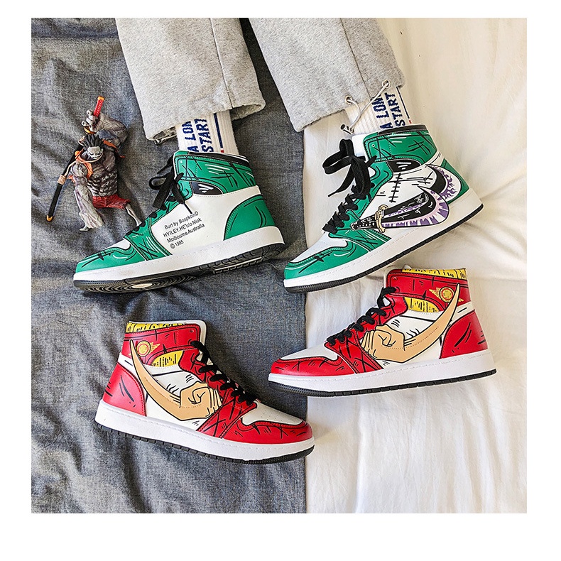 Giày Sneaker In Họa Tiết Hoạt Hình One Piece Thời Trang Cho Nam