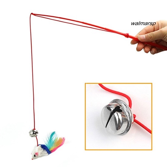 Gậy lò xo gắn lông vũ cho mèo