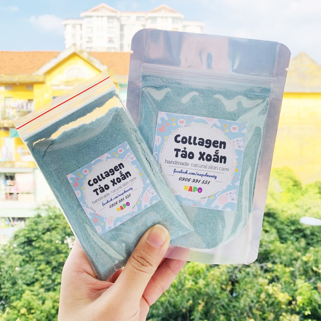 Bột Collagen Tảo Xoắn Handmade - Sáng da, Chậm Lão Hóa