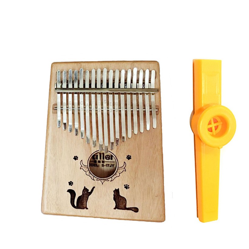 ( SIÊU BẤT NGỜ ) Đàn Kalimba 17 phím Gỗ Mèo Đôi Tặng kèm kèn Dream Walker Limited Edition - HÀNG CÓ SẴN