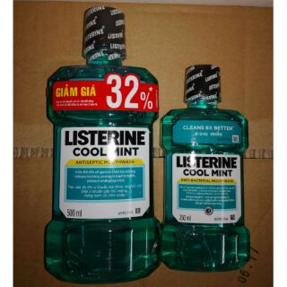 Nước súc miệng diệt khuẩn LISTERINE COOL MINT