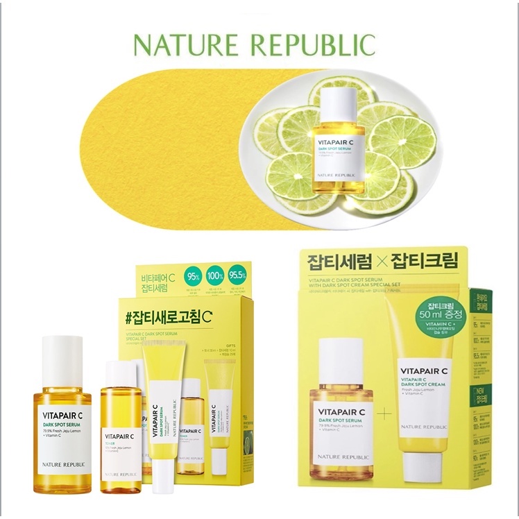 Bộ Serum Vitamin C 45ml 2 Loại Tùy Chọn Đặc Biệt Nature Republic