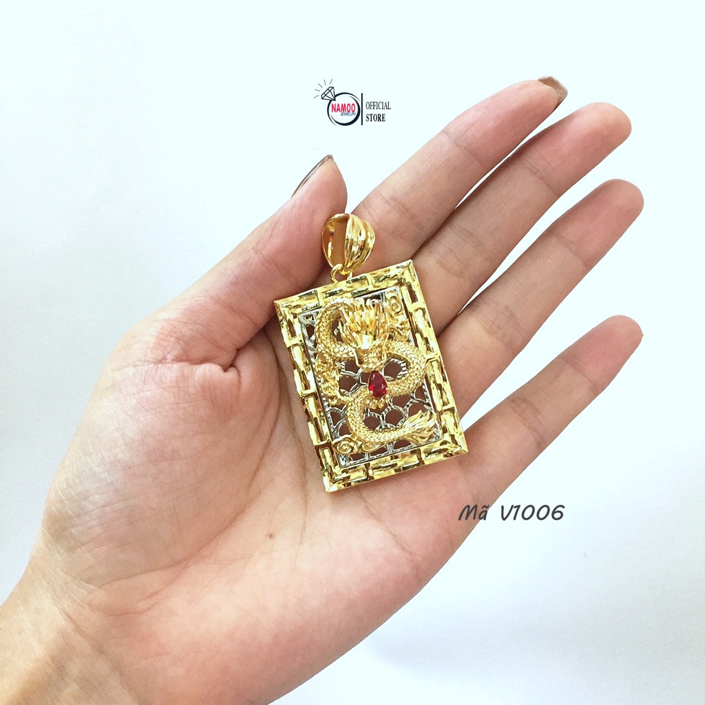 Mặt Dây Chuyền Nam V1006 2 màu Trắng Vàng Bền Màu