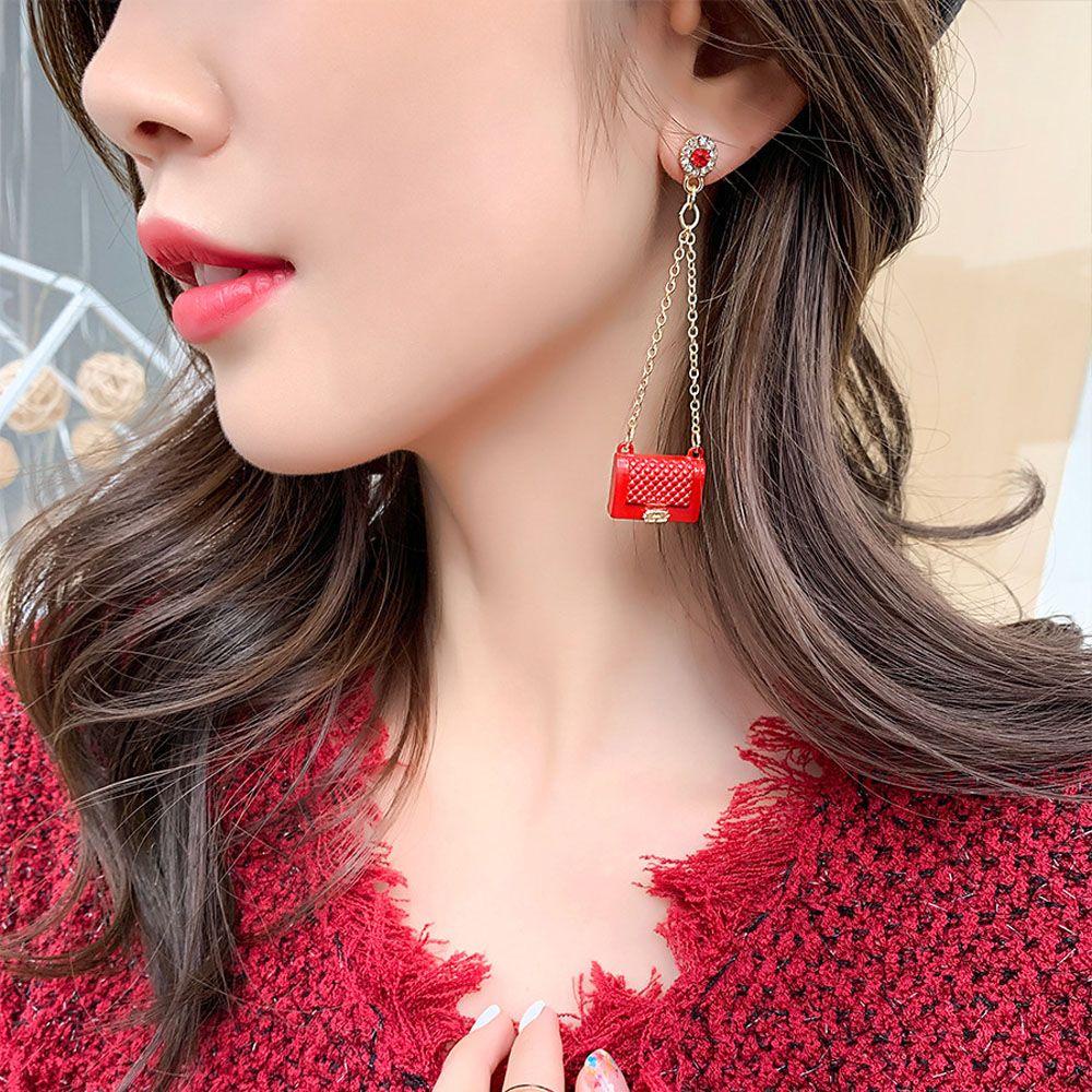 Khuyên Tai Lủng Lẳng Hình Túi Xách Sáng Tạo Thời Trang Hàn Quốc