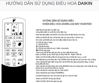 Điều khiển điều hoà Daikin