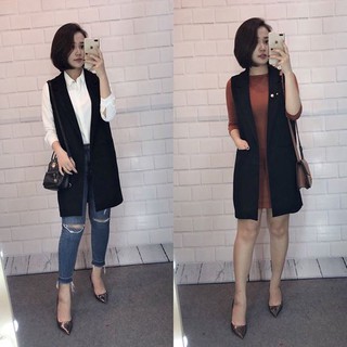 áo khoác gile dáng dài (hàng có sẵn)