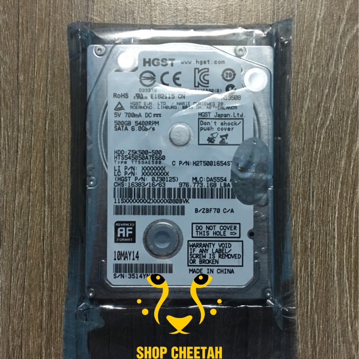 HDD 2.5” Hitachi 500GB (HGST) – Ổ cứng Laptop chính hãng – Bảo hành 12 tháng – Mới 99% – Tháo từ máy nhập khẩu