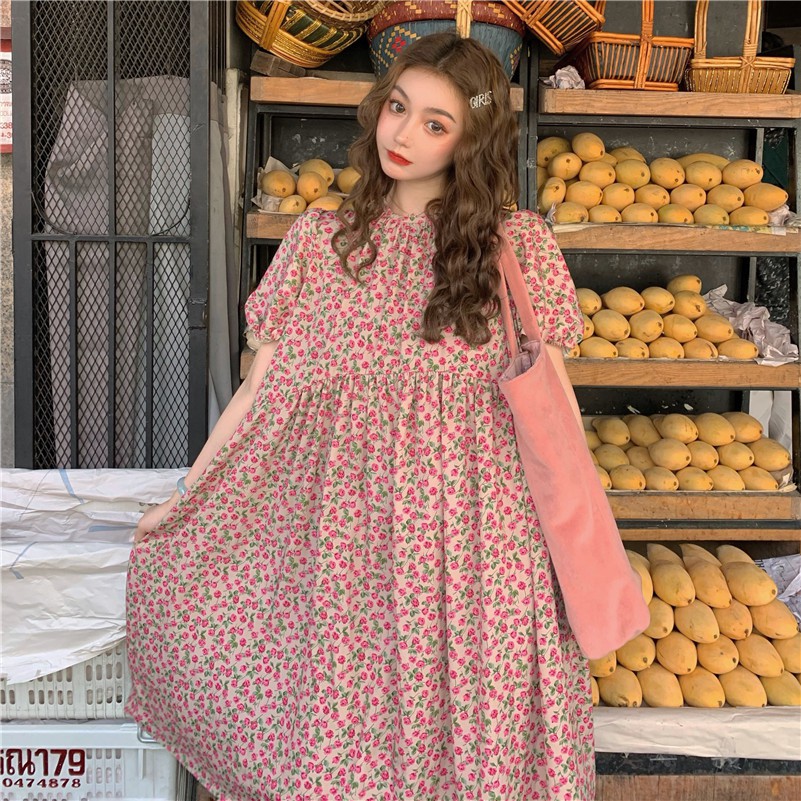 [Mã FAXANH1505 giảm 10K đơn 50K] [Có sẵn] Đầm hoa nhí dáng xòe váy babydoll dễ thương | BigBuy360 - bigbuy360.vn