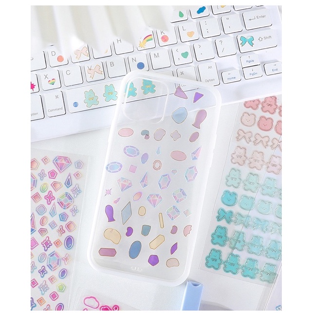 Sticker hình dán trang trí mạ kim