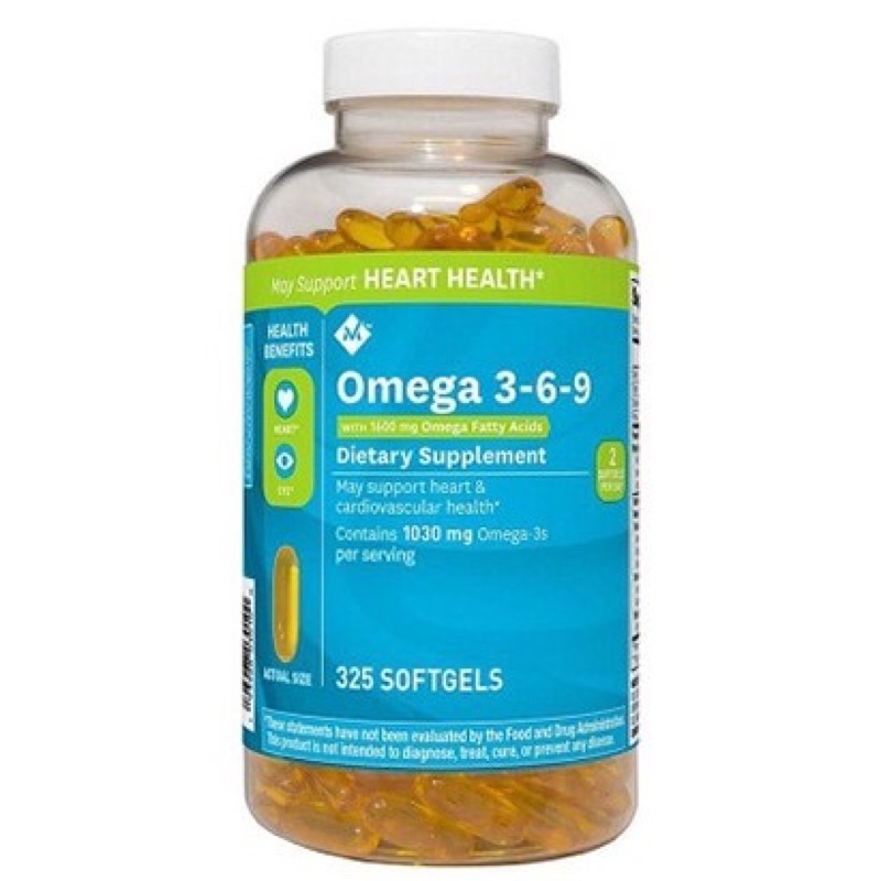 Viên uống Member's Mark Omega 3-6-9 Supports Heart Health 325 viên của Mỹ omega 369 Xuất xứ: Mỹ