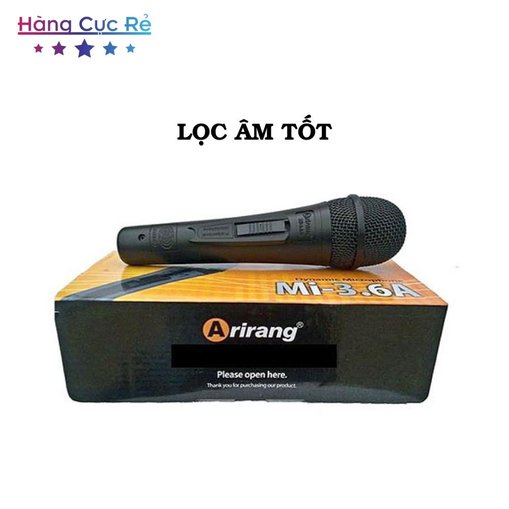 Micro karaoke Arirang mi-3.6a có dây dài 5m lọc âm chống hú– Shop Hàng Cực Rẻ
