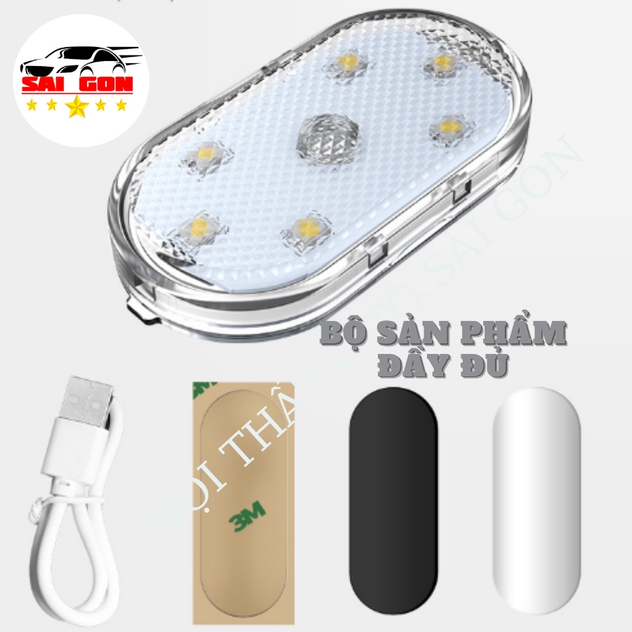 Đèn trần ô tô - đèn led trần ô tô bật tắt bằng cảm ứng, kích thước 53x27mm, đầy đủ màu sắc cho bạn lựa chọn