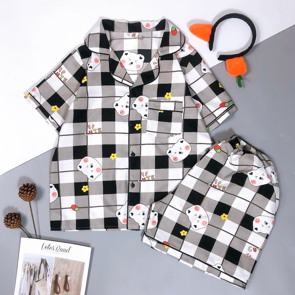 Đồ bộ ngủ nữ pijama bigsize từ 35-75kg mặc nhà tay ngắn dễ thương