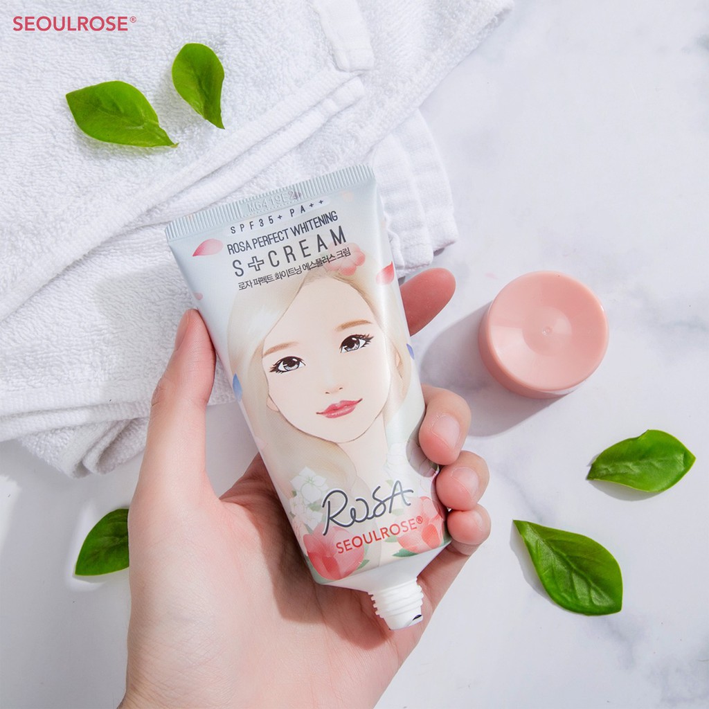 Kem dưỡng ẩm ban ngày seoulrose rosa chính hãng nâng tone da, chống nắng SPF35/PA+++ date 2024