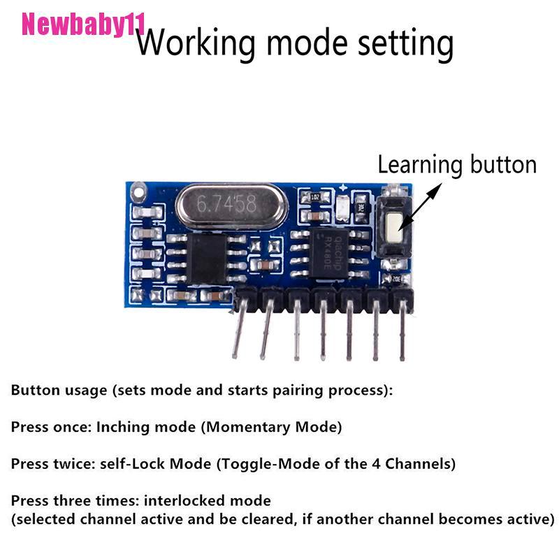 Mô Đun Nhận Tín Hiệu Không Dây Em Bé 4 Kênh 433mhz Ev1527 | BigBuy360 - bigbuy360.vn