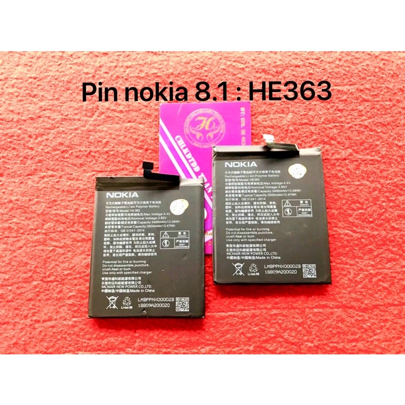 pin nokia 8.1 : HE362/HE363