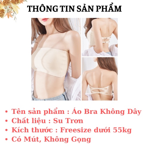 Áo bra không dây mút mỏng, Bra nữ cài sau chất su mát mịn, Áo ngực không dây cúp ngang SAVILL B8883