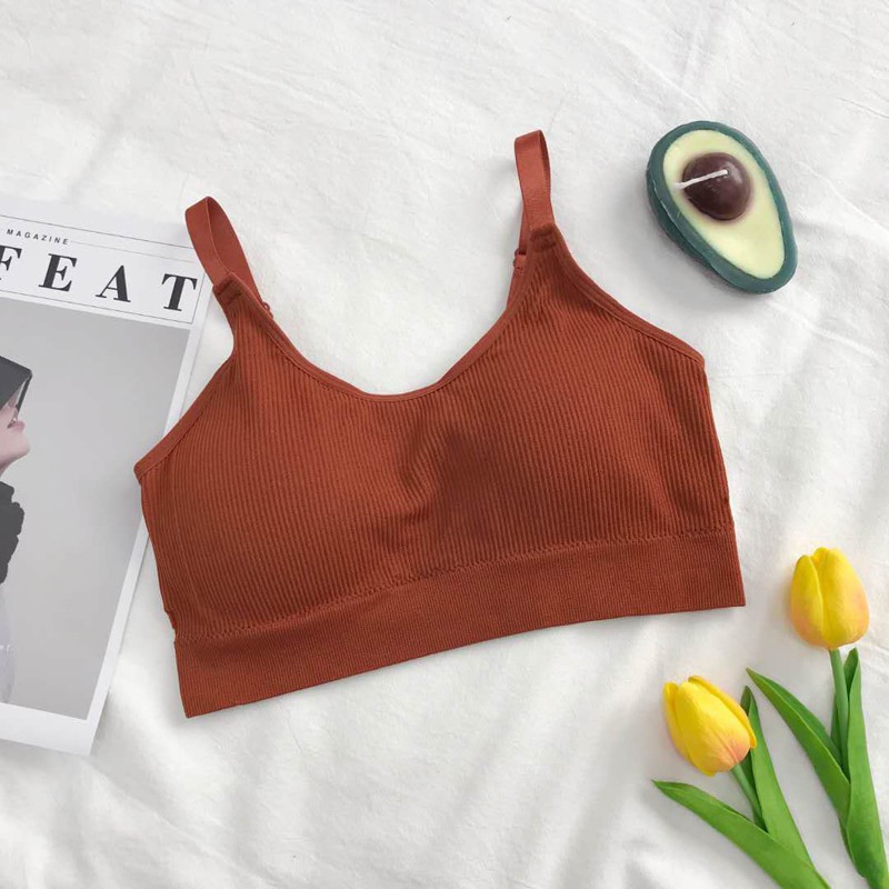 NUZIRO Áo Lót Thể Thao Hai Dây Không Gọng Thép Thoải Mái Thoáng Khí Cho Nữ