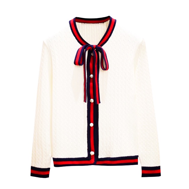 Cardigan nơ ngực