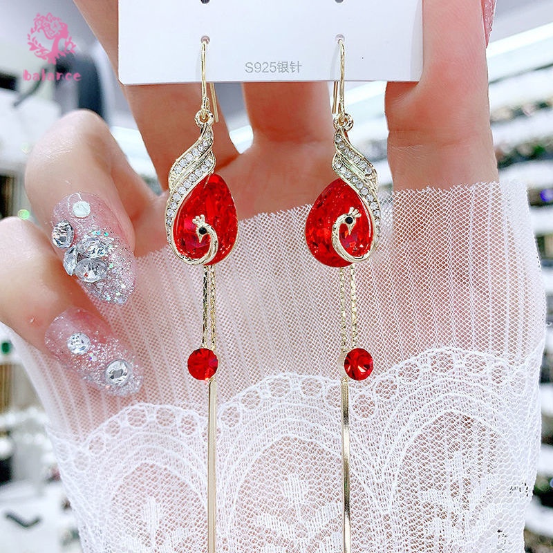 Khuyên Tai Kim Loại Hình Chim Phượng Hoàng Dễ Thương Dành Cho Nữ
