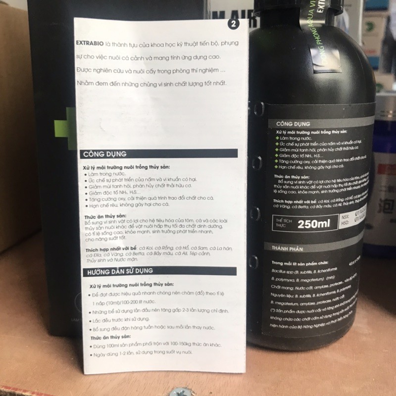 Chế phẩm sinh học men vi sinh EXTRA BIO 125ml, 250ml