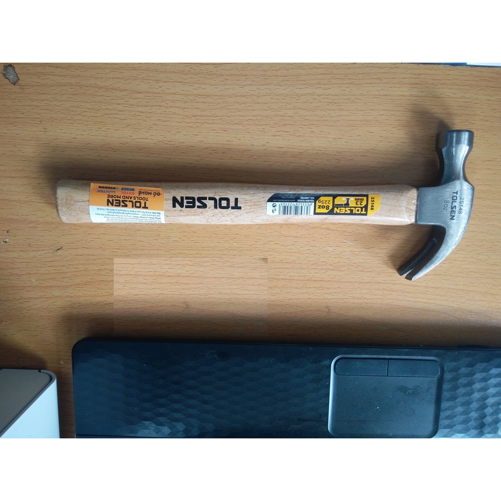 BÚA SỪNG DÊ CÁN GỖ 25mm, 27mm TOLSEN 25164, 25165 - HÀNG CHÍNH HÃNG